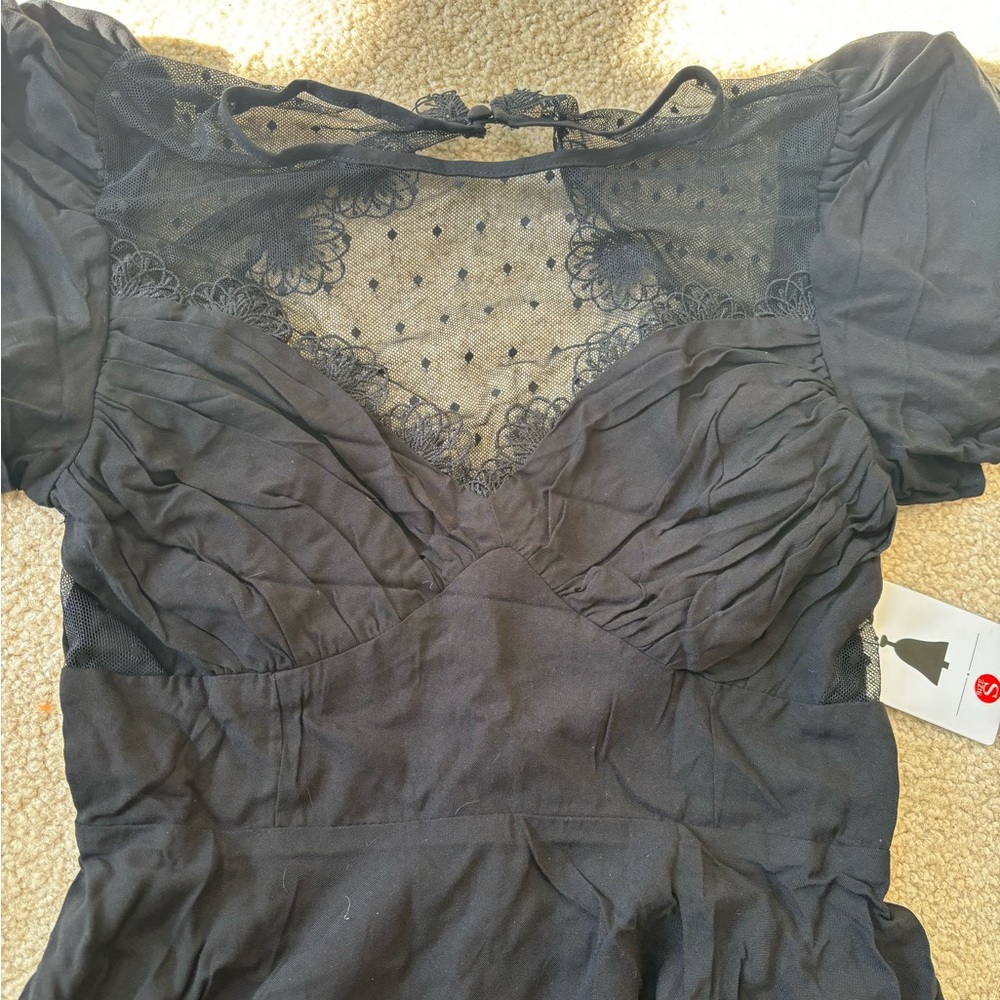 Boho open back and lace sides romper